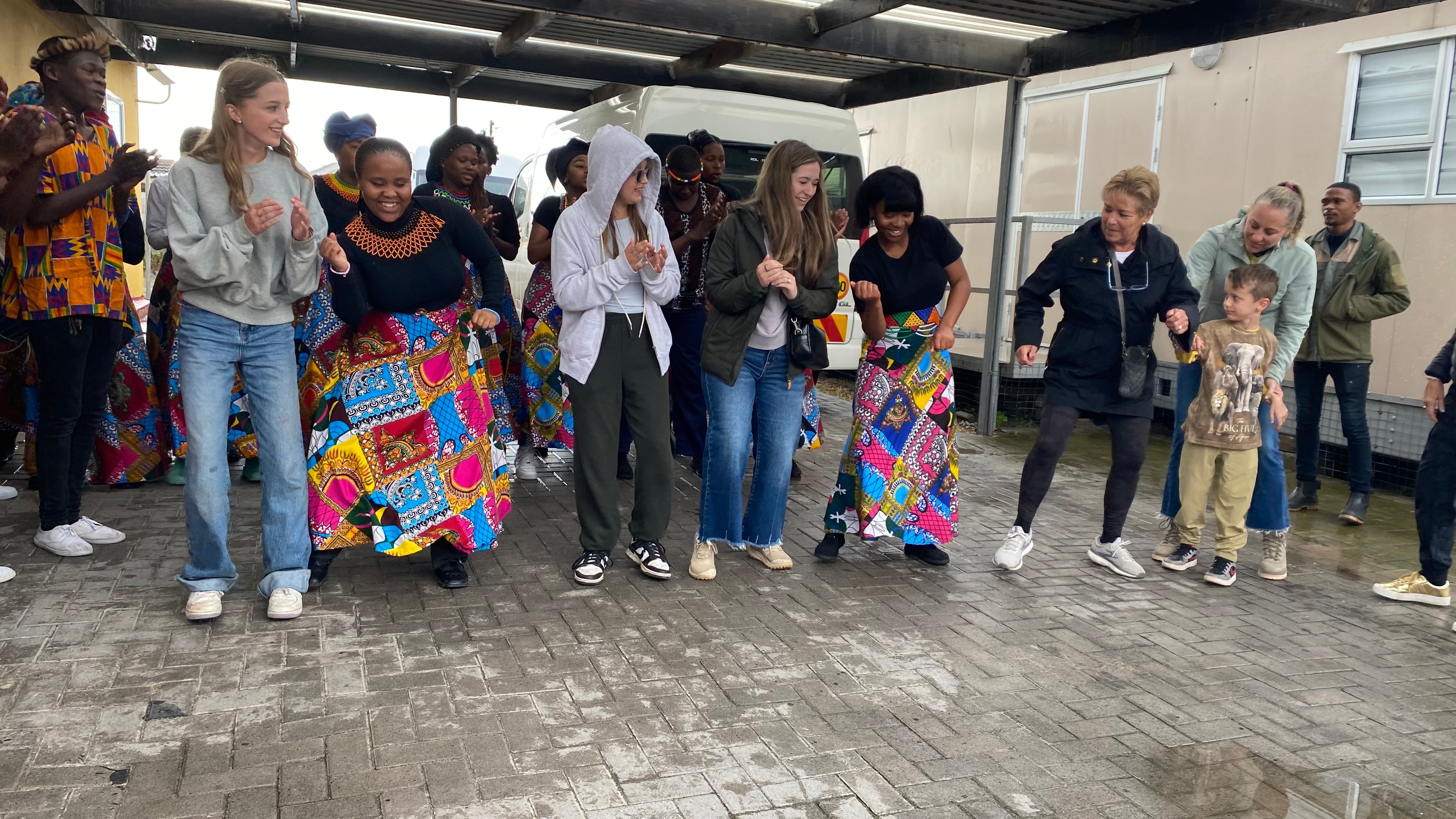 International tourists visiting Feed the Khaltsha garden with Uthandosouthafrica